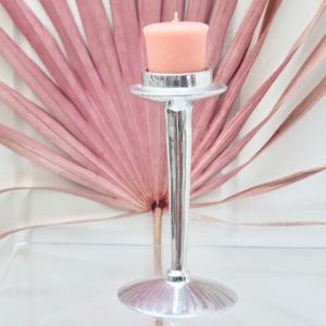 LUNARES Silver Finished Candle Stick Holder